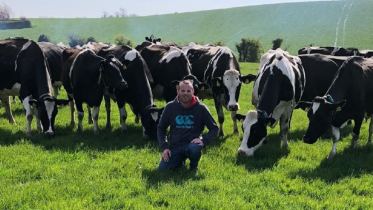 Chris Catherwood with his dairy herd
